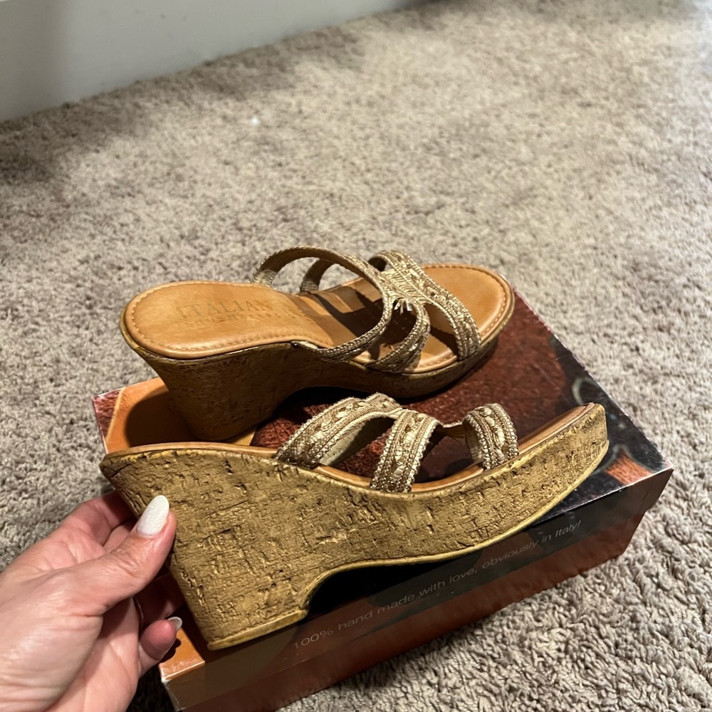 Like new!  Goddess inspiring 4” wedge sandals. Perfect for summer!